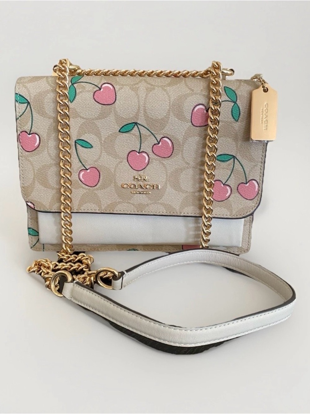 NWT Coach Klare Crossbody Bag With Heart Cherry Print - Picture 2 of 7